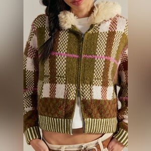 NWT Free People Namesake Faux Fur Lined Hoodie